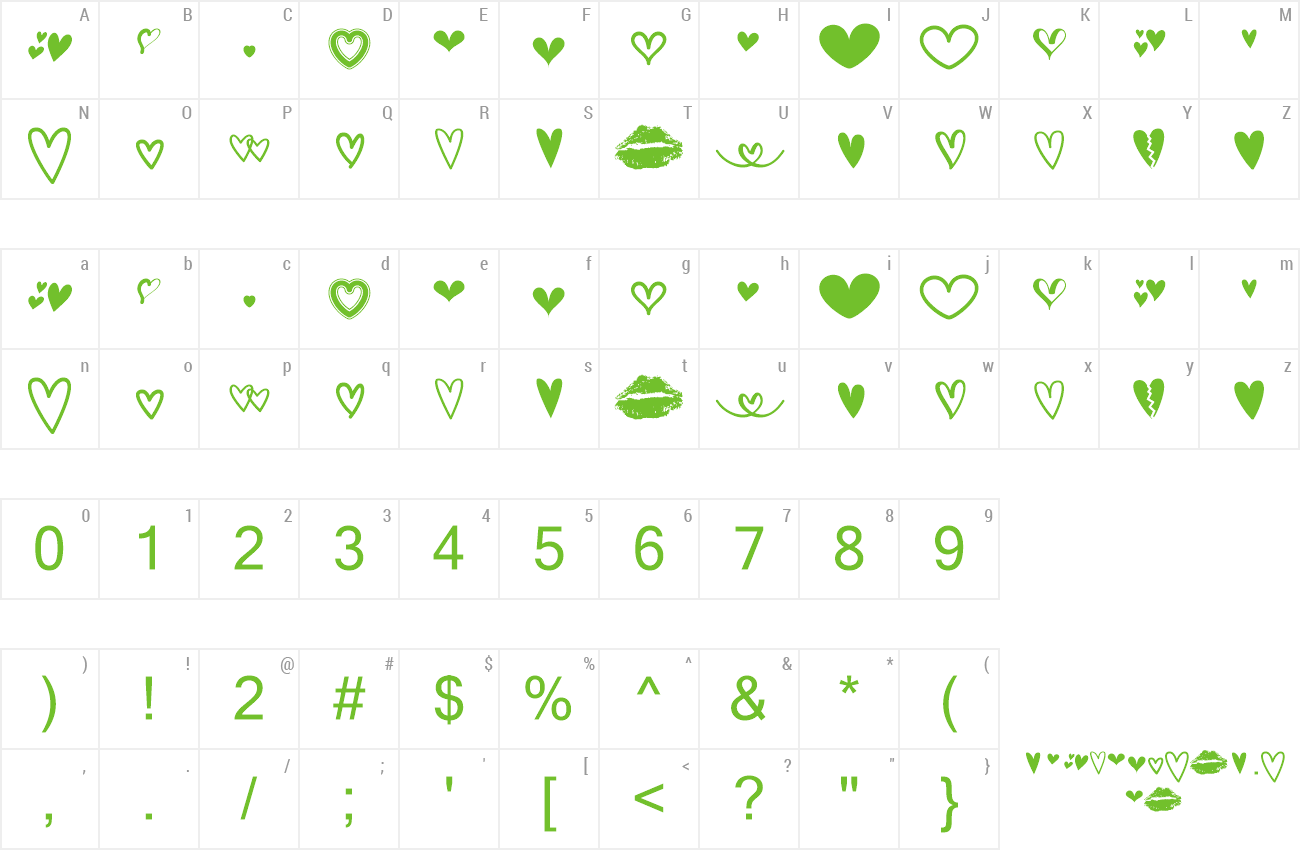 Font MF Love Dings 2 preview